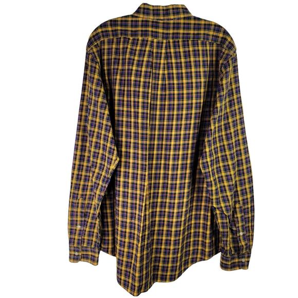 Polo Ralph Lauren Shirt Oxford Men's Size XL LS Button Down Yellow Plaid - Picture 3 of 9